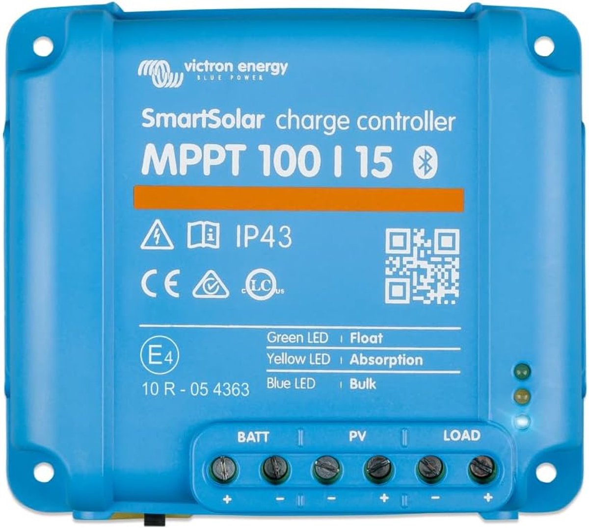 Zonnelader MPPT 100V 15 amp 12/24-Volt met Bluetooth