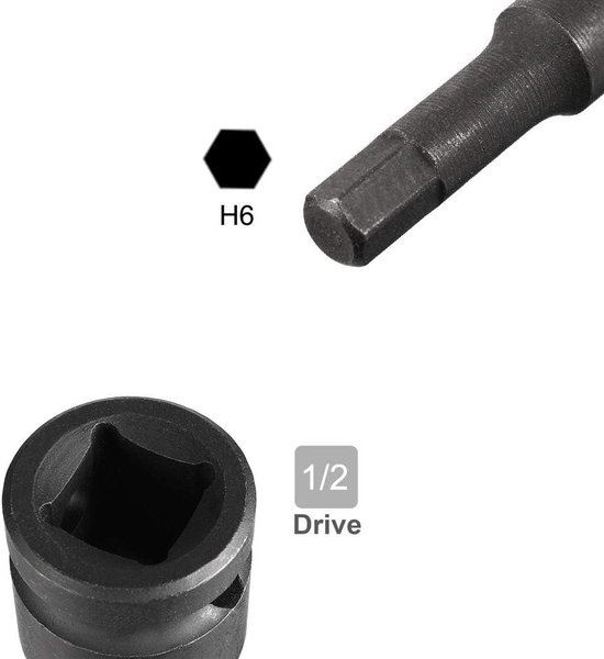 H6 Socket Bit Allecto plus - Impact Hex Bit Socket 1/2