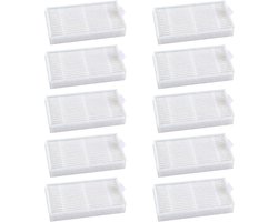 Hepa Vervang Filter Set - geschikt voor ilife x3 - v3 - v3s - v5 - v5s - v5pro - Vervangingsfilterset - Stofzuigerfilter - 8*4*1.5cm - wit - 10 stuks