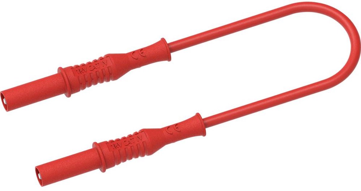 Electro PJP 2311-IECIV-CD1-100R Meetsnoer Bananenstekker 4 mm 1 m Rood 1 stuk(s)
