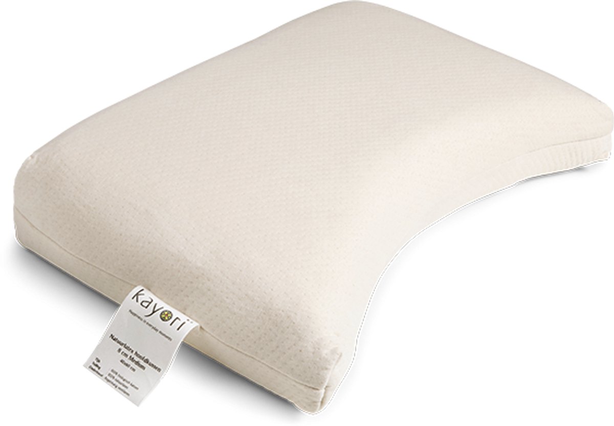 Kayori Sosei Hoofdkussen Soft Natuurlatex - 8cm Hoog - Ondersteunende Vorm - 40x60 cm
