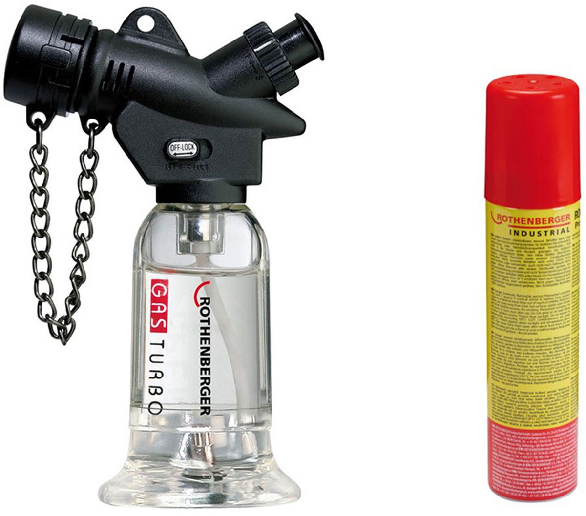 ROTHENBERGER Industrial 1x Pocket Torch Soldeerbrander Gasbrander incl. 1x Navulgas 100 ml
