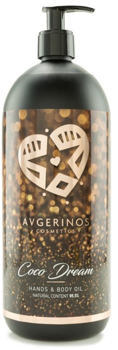 AVGERINOS COCO DREAM 1 LITER - PROFESSIONELE BODY OLIE - MASSAGEOLIE - HUIDOLIE - HAAROLIE