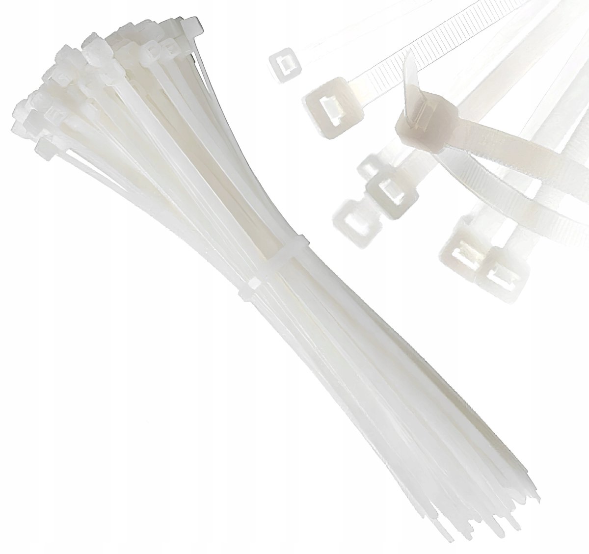 Doorzichtige Kabelbinders 200x7,6mm - 100 stuks