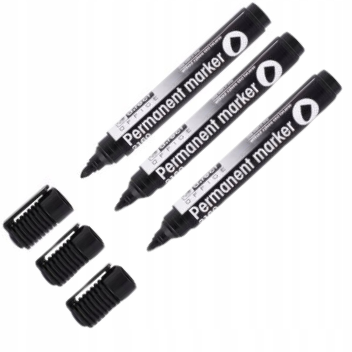 D.Rect Permanente Markers Zwart, Waterdicht, 3 Stuks