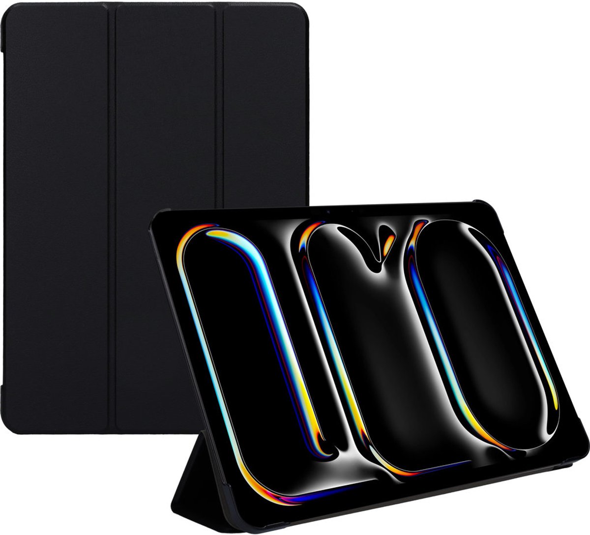 Mobiparts Tablethoes geschikt voor Apple iPad Pro 11 Inch (2025) Hoes | Mobiparts Tri Fold Bookcase - Zwart