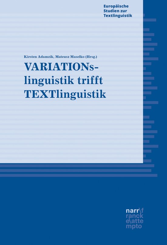 Europäische Studien zur Textlinguistik 19 - VARIATIONslingu ... - cover