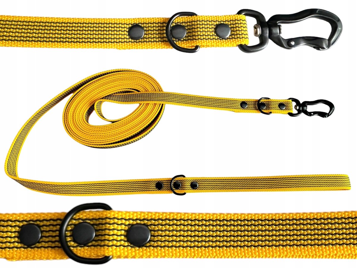 ShelbyPets Hondenlijn 2m - Sterk, Antislip, Comfortabel - Geel