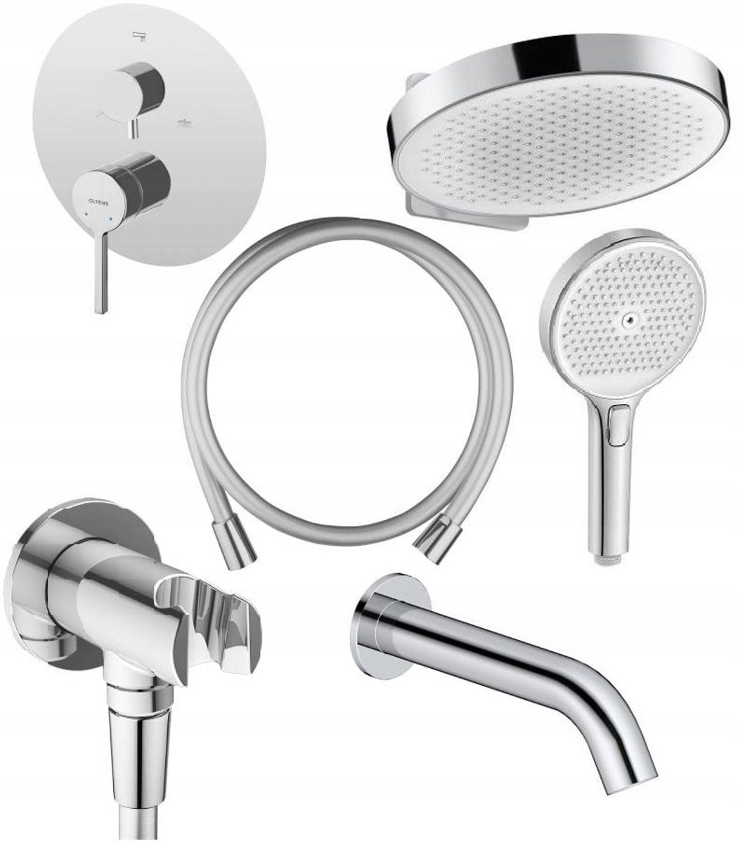 Oltens Rann Doucheset Inbouw met Regendouche & Handdouche Chroom
