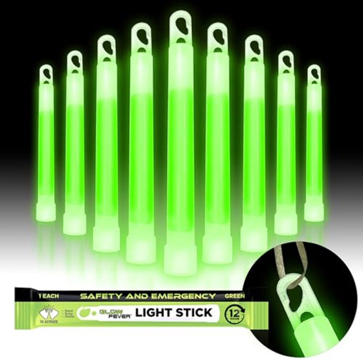 Noodveiligheid Militaire Grade Lichtsticks 6 Inch - Ultra Heldere Gloed voor Wandelen, Feest en Camping (Groen)