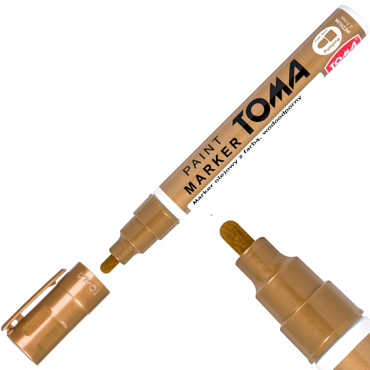 Toma TO-440 Olie Marker, Koperkleurig, Permanent, Sneldrogend