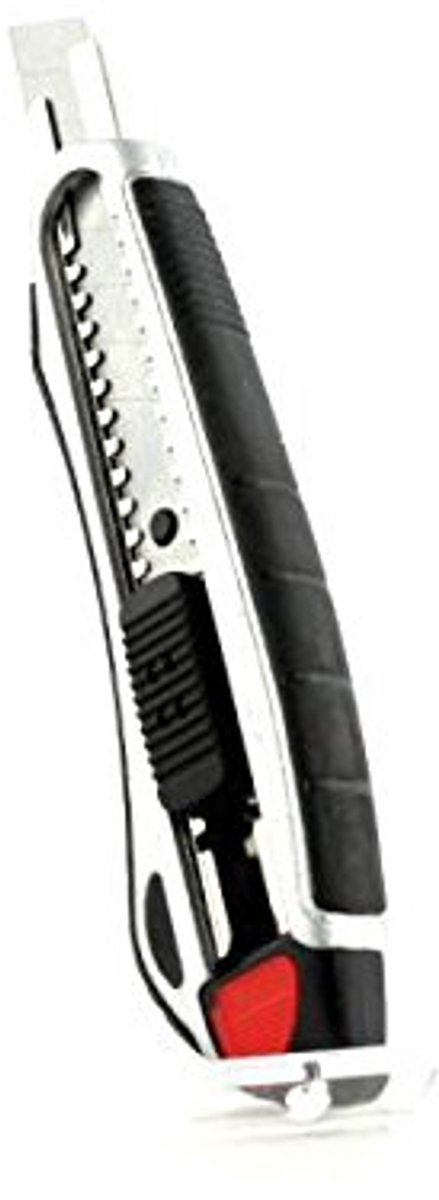 Cutter van aluminium legering met softgrip handgreep en 18 mm bladbreedte