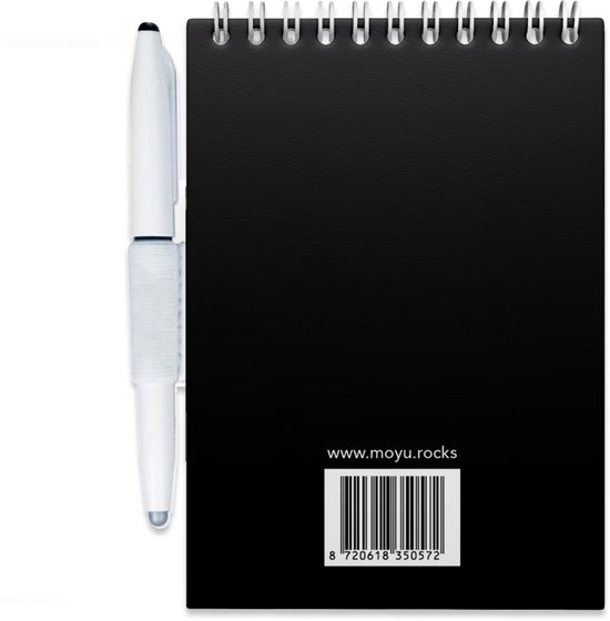 MOYU - Pitch Black Notebook - Carnet effaçable A6 Hardcover