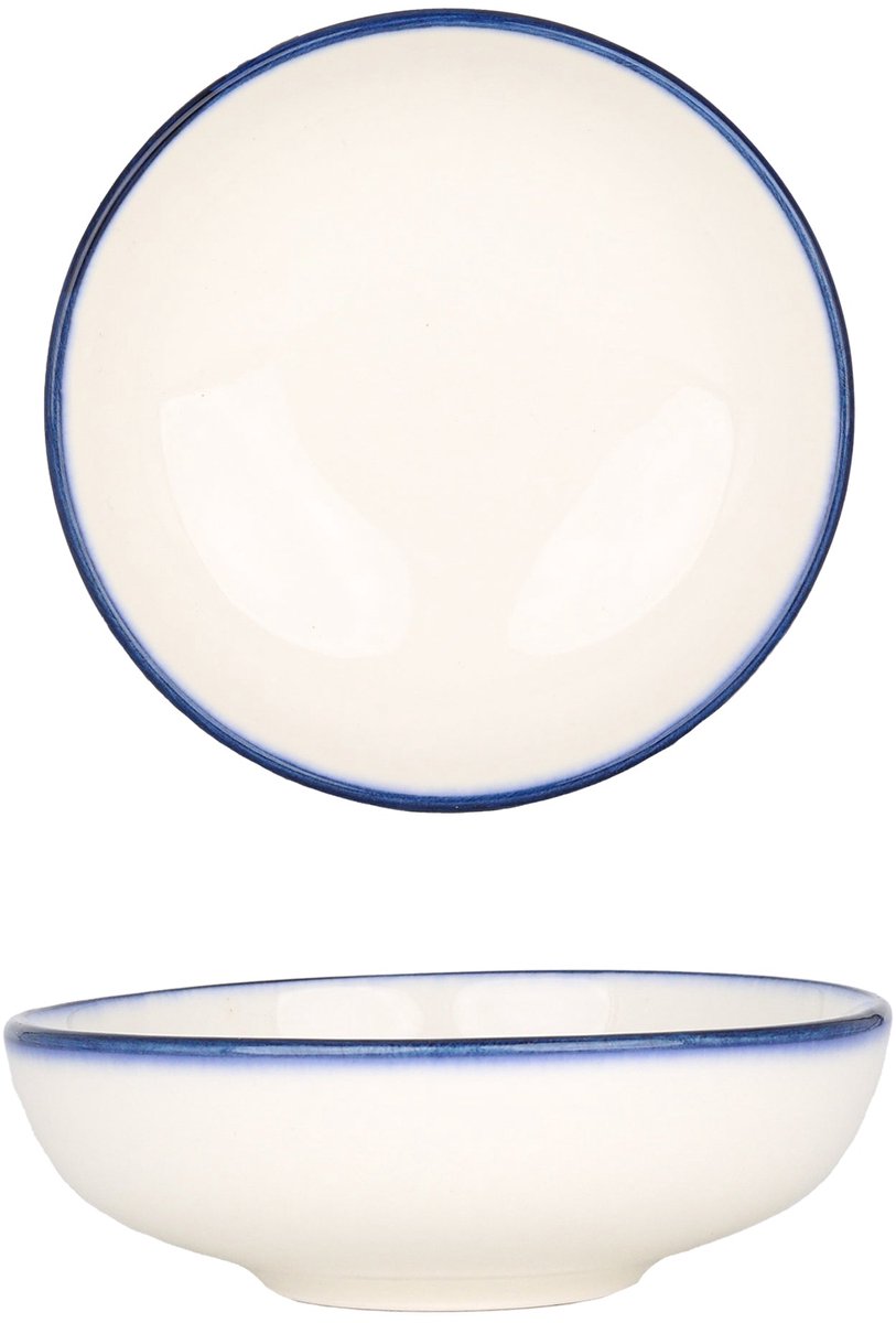 Bonna Serveerschaal - Linea Blue - Porselein - 10 cm - set van 2