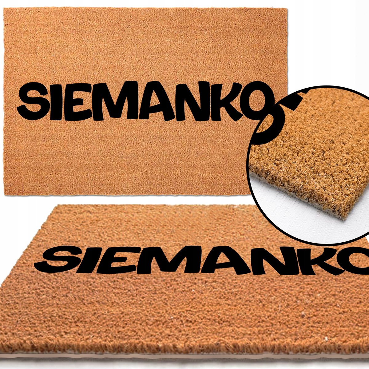 Kokosmat Deurmat 40x60 cm - Grappige Tekst & Natuurlijk Design