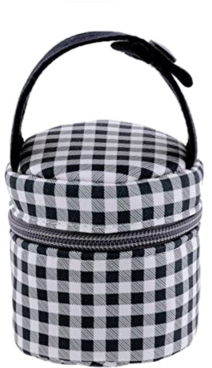 Fopspeenhouder Vichy Zwart 8,5 x 8,5 x 11 cm - Hygienisch en Handig Voor Baby's