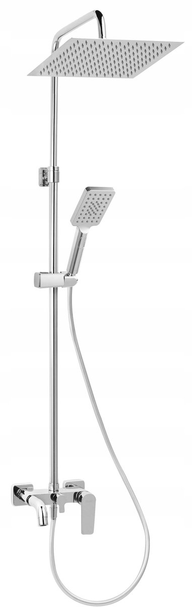 Ferro Algeo Square Doucheset Opbouw - Regendouche & Handdouche