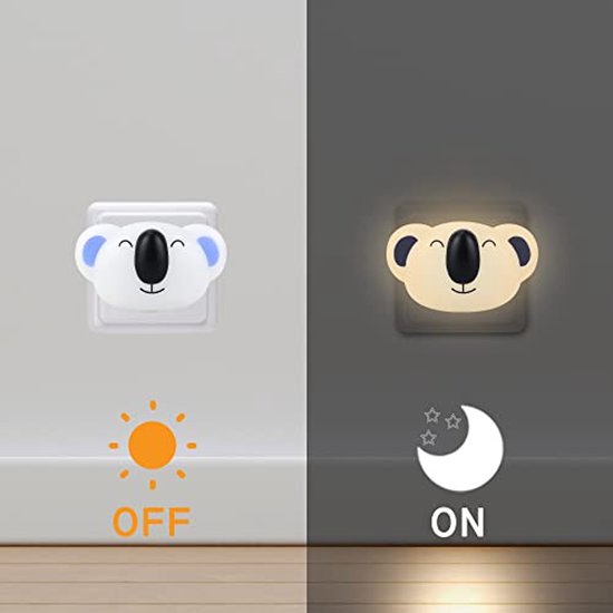 Nachtlampje Kinderen met Schemersensor - 2 Stuks LED Wandlamp voor Hal en Trap — afbeelding 2