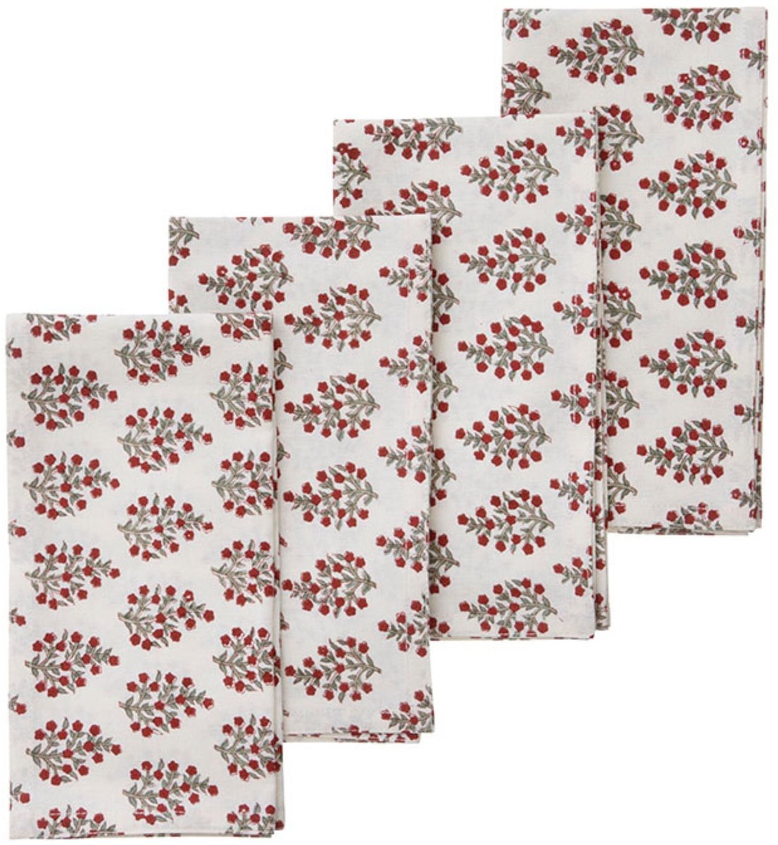 Bungalow - Servetten Samira Scarlet 45x45cm (set van 4) - Servetten