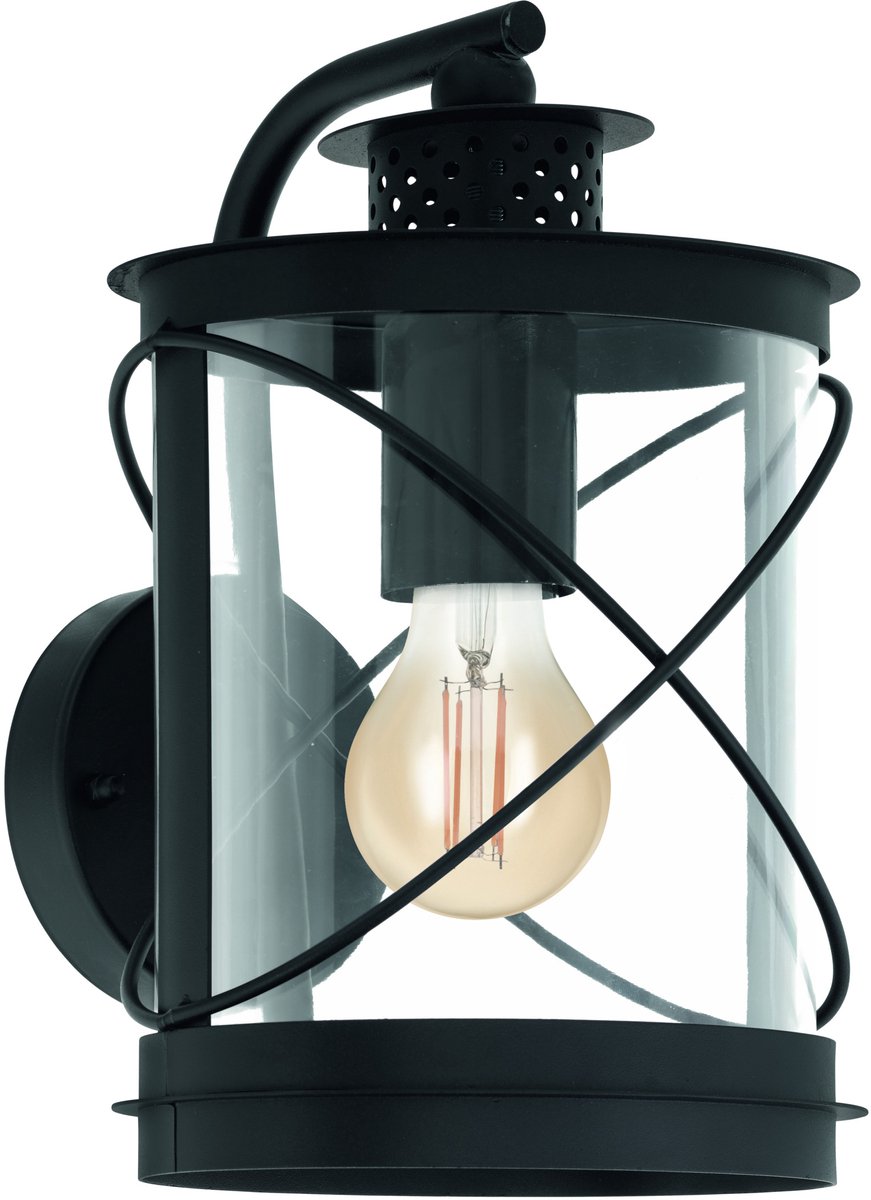 Bol.com EGLO Hilburn Wandlamp Buiten - E27 - 28 cm - Zwart aanbieding