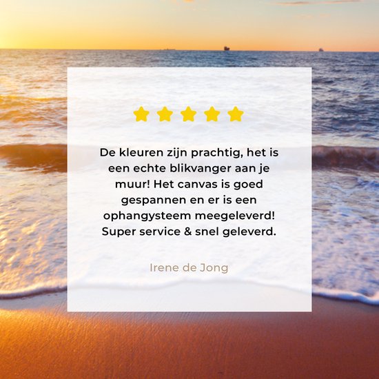 OneMillionCanvasses - Toile - Peinture - Plage - Mer - Soleil - Horizon - Peintures sur toile - Photo sur toile - 150x100 cm - Salon
