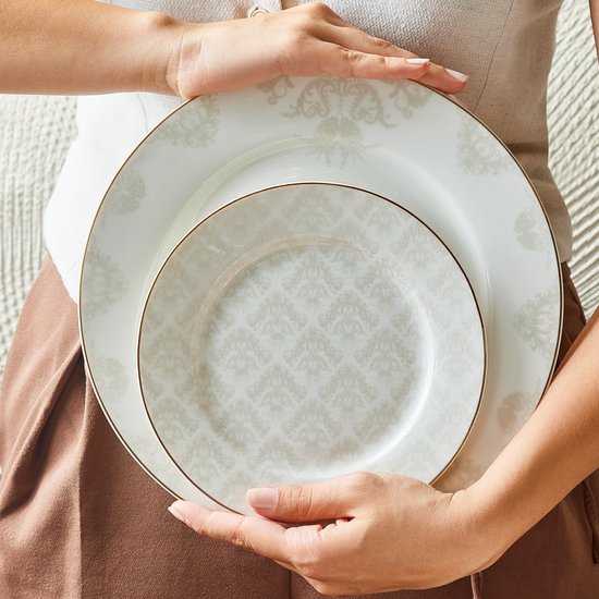 Karaca Siena Servieset 53-Delig - 12 Personen - New Generation Bone - Goud Detail - Luxe Dinerset — afbeelding 2
