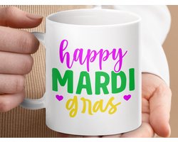 Mok Happy Mardi Gras Mug, Carnival, Feestmok, New Orleans, Mardi Gras Decoratie, Mok Cadeau Idee, Vrolijk Mardi Gras Cadeau