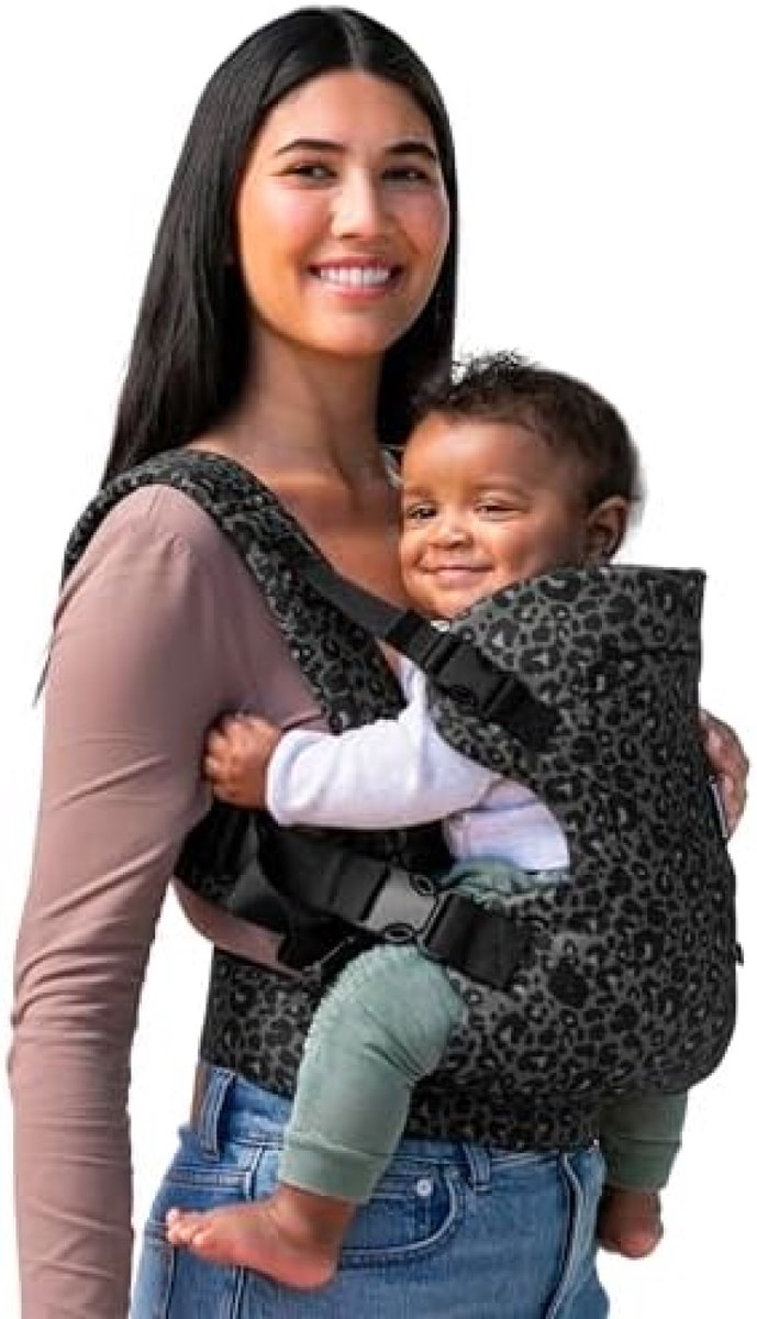 Image of 4-in-1 Draagzak voor Pasgeborenen en Peuters - Ergonomisch Converteerbaar Draagsysteem met Face-in en Face-out Opties - Geschikt voor 3,6-14,5 kg - Modieuze Luipaardprint