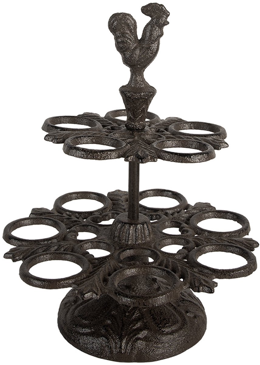 Clayre & Eef Eierhouder Ø 19x24 cm Bruin Metaal