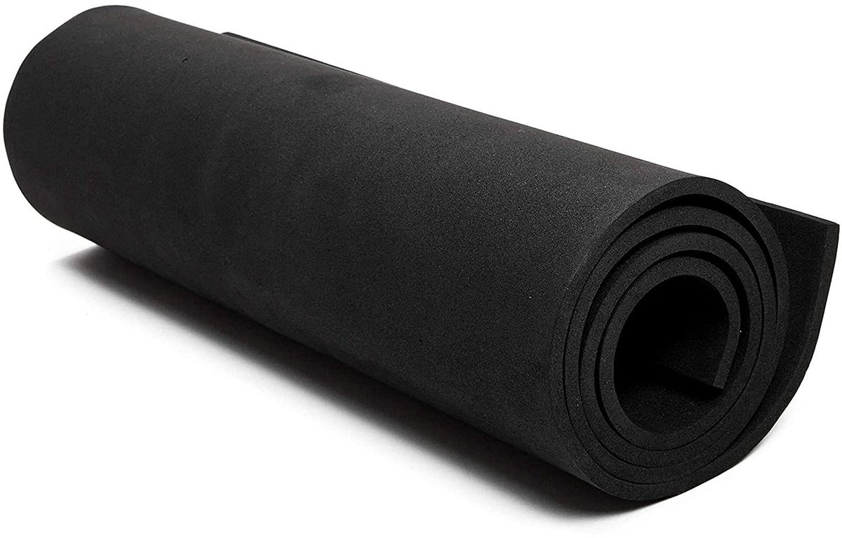 Zwarte EVA-schuimplaten rol 6 mm - Cosplay-materialen 13,7" x 39"