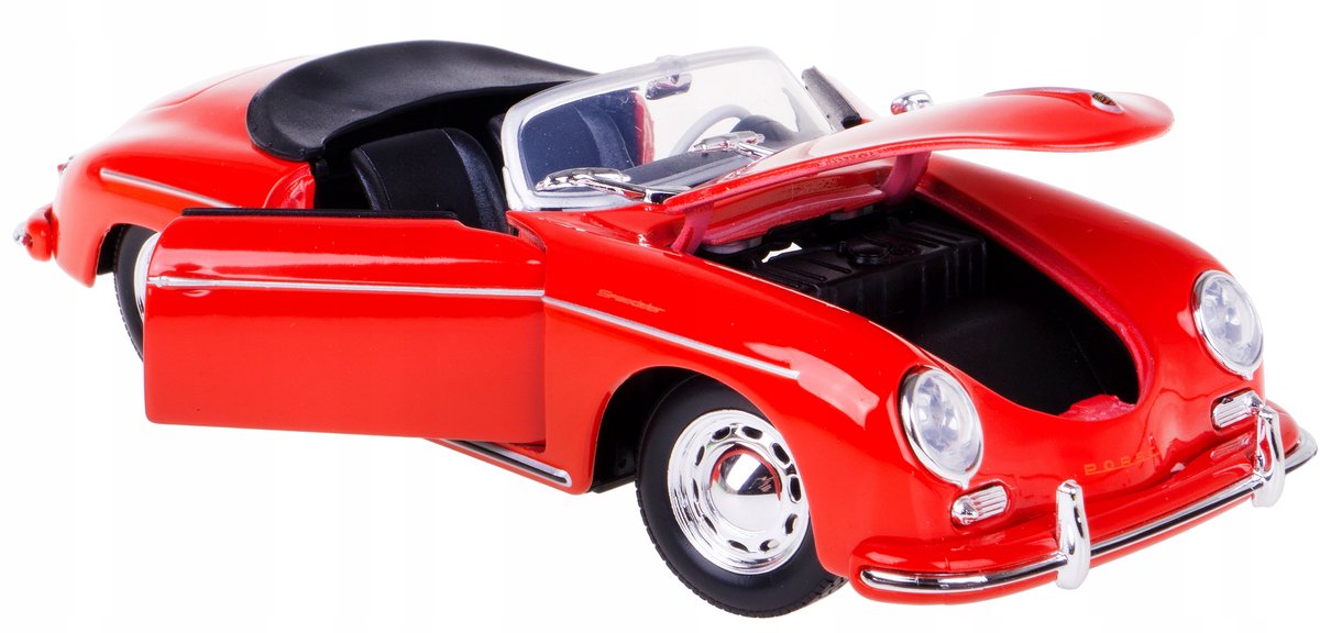 Welly Porsche 356A Modelauto Metaal 1:24 Rood - Klassieker