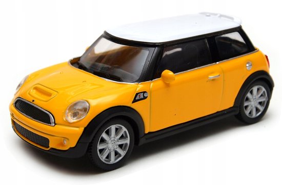 Welly Mini Cooper S modelauto schaal 1:43, geel