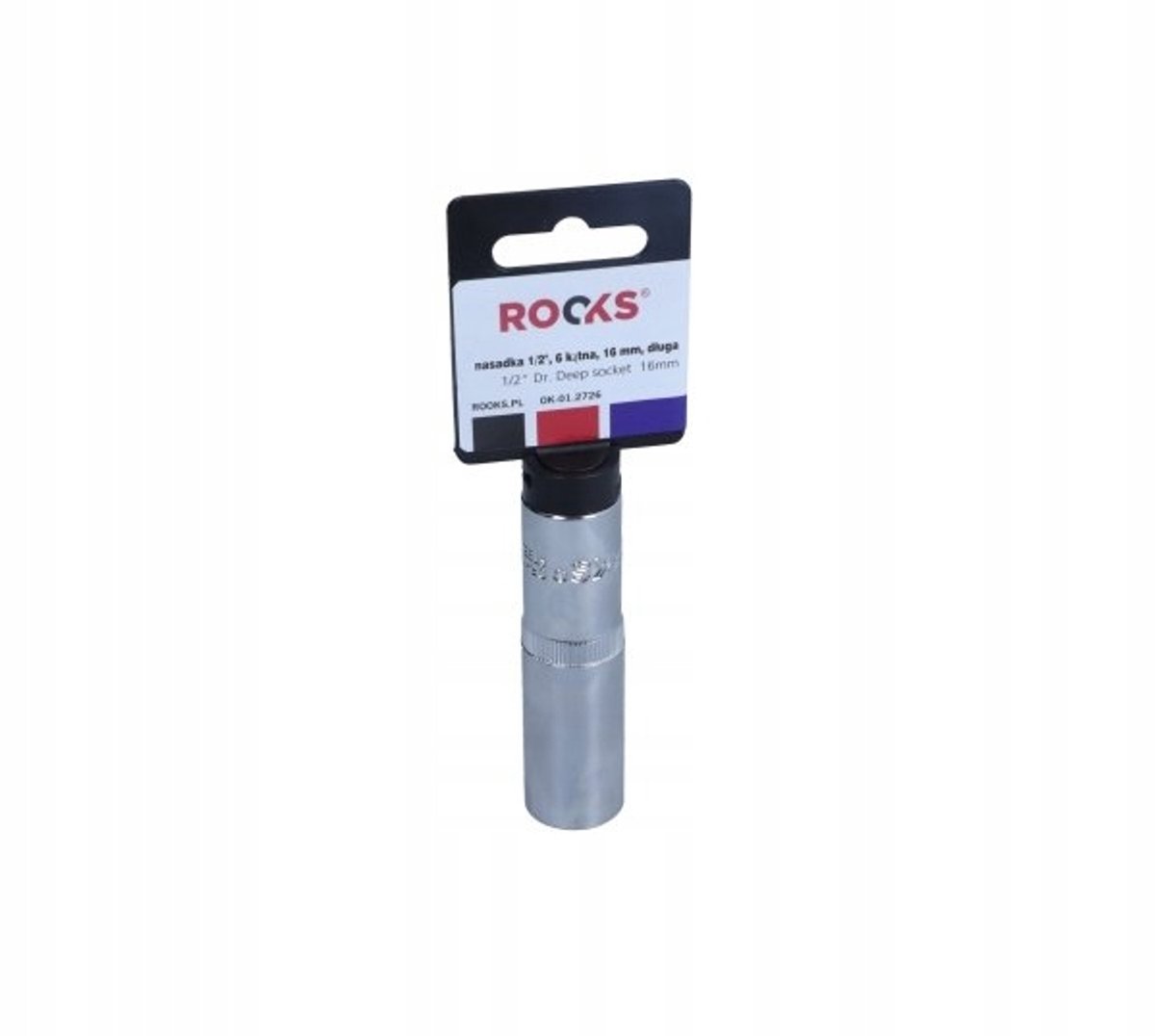 ROOKS Lange Dop 1/2" 16mm Zeskant - Professioneel Gereedschap