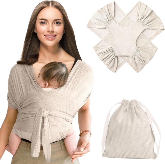 Zachte Baby Draagdoek - Ademend & Elastisch - Eenvoudig te Gebruiken en Aan te Passen