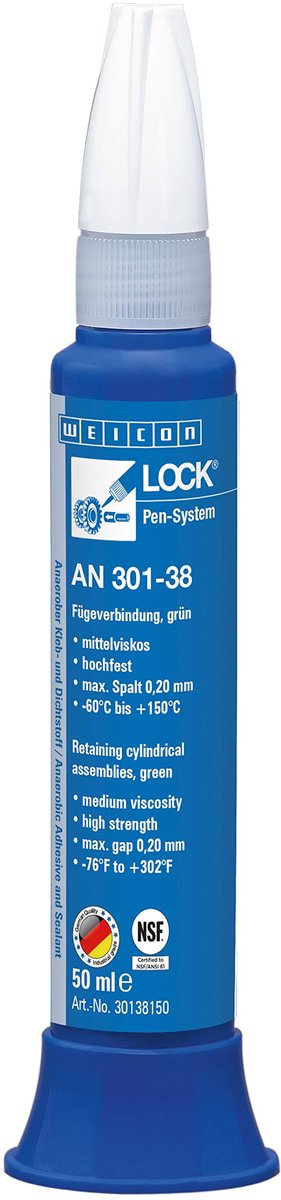 WEICON AN 301-38 – Groen Anaeroob Bevestigingsmiddel 50 ml Pen-Systeem