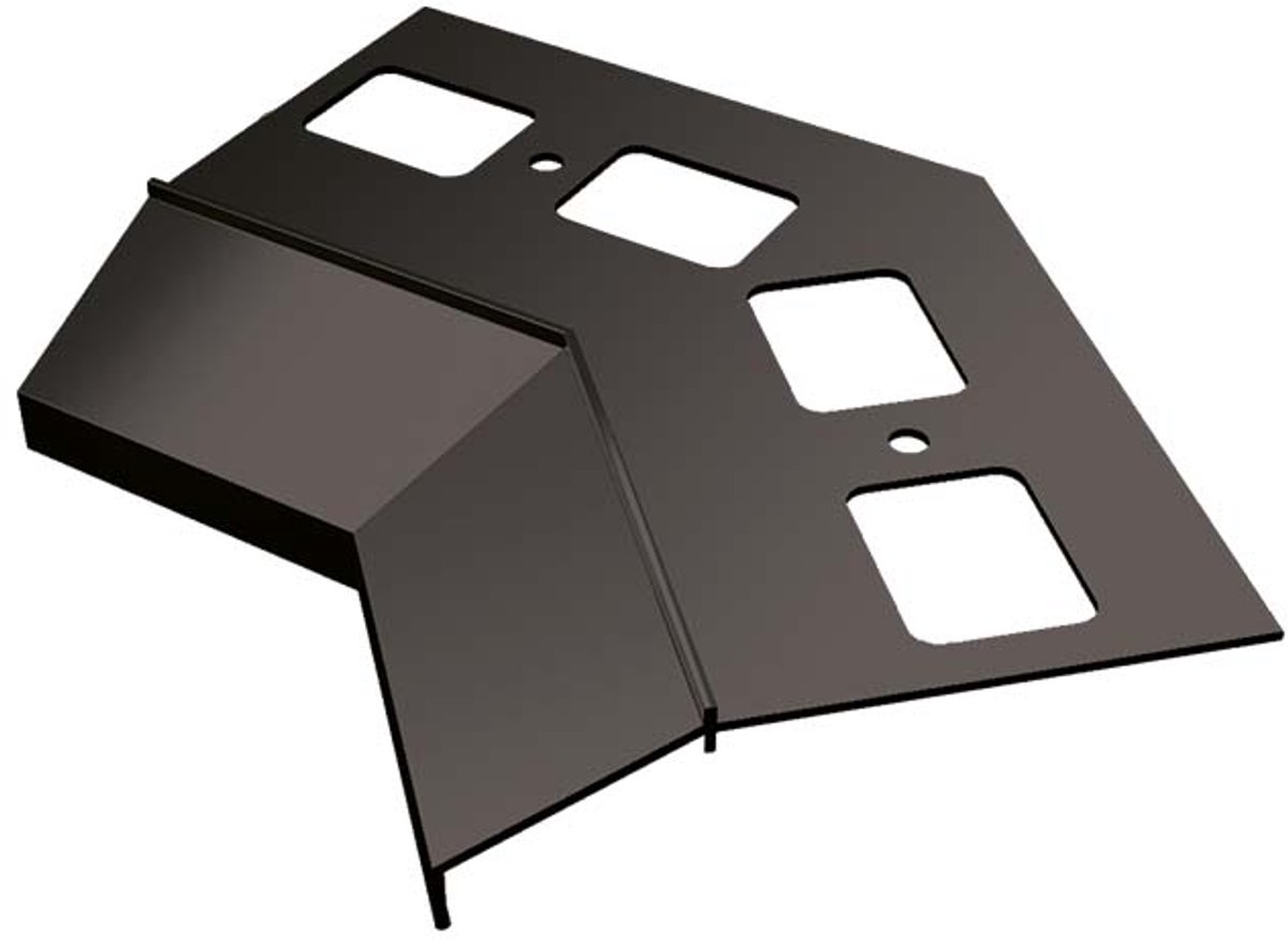 Renoplast® Aluminium Binnenhoek 135° Voor Dakrandprofiel K100 Grafiet - Afwerking Van Terrassen En Balkons - Tegelvloeren Op Lijmmortel - Waterafvoersystemen Hoekprofiel - Gepoedercoat