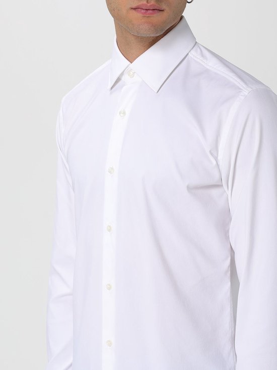 Gentlemens Collection Men's 1915 Slim Fit Dress Shirt - Long Sleeve, White, Medium - View #5