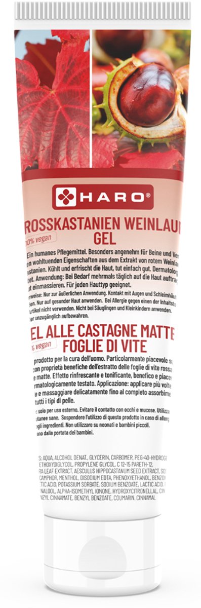 Paardenkastanje en wingerd gel, 100 ml buis