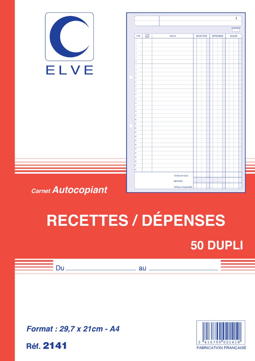 Manifestportfolio 'Inkomsten / Uitgaven', A4, duplicaat, 50 vellen