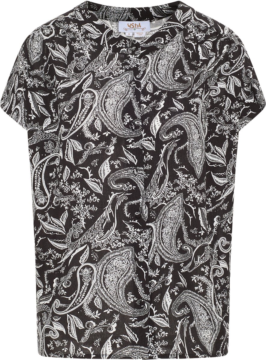 usha blouse met korte mouwen