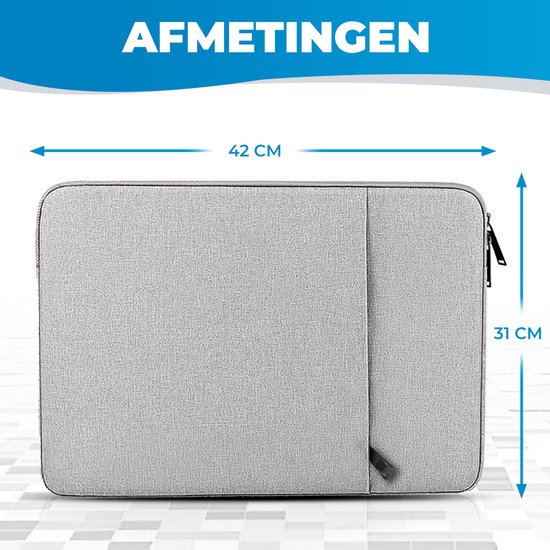 Housse pour ordinateur portable - Convient pour 15 / 15,3 / 15,6 pouces - Protection 3 couches - Housse pour ordinateur portable - Housse pour ordinateur portable - 2 compartiments verrouillables - Grijs