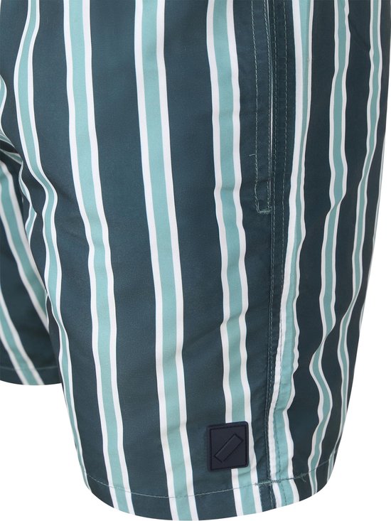 Short de bain rayé vert - Taille M - Short de bain homme - Séchage rapide