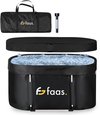 Zwart Faas ijsbad met deksel, draagtas en thermometer.
