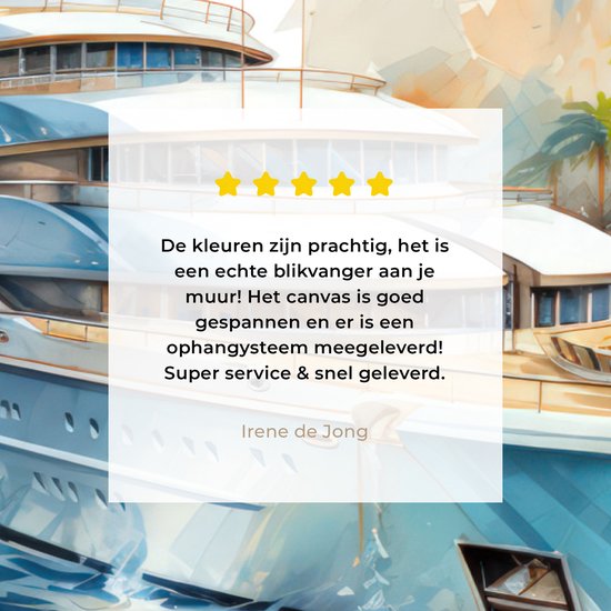 Peinture sur toile 180x120 cm - Décoration murale Bateau - Bateau de croisière - Water - Village - Maritime - Décoration murale murale salon - Décoration chambre - Accessoires de chambre - Peintures