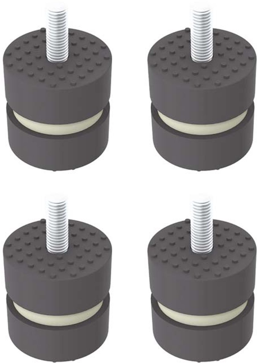 Soleco Elastische TPE Trillingsdempers • Set van 4 stuks • 90-200 kg