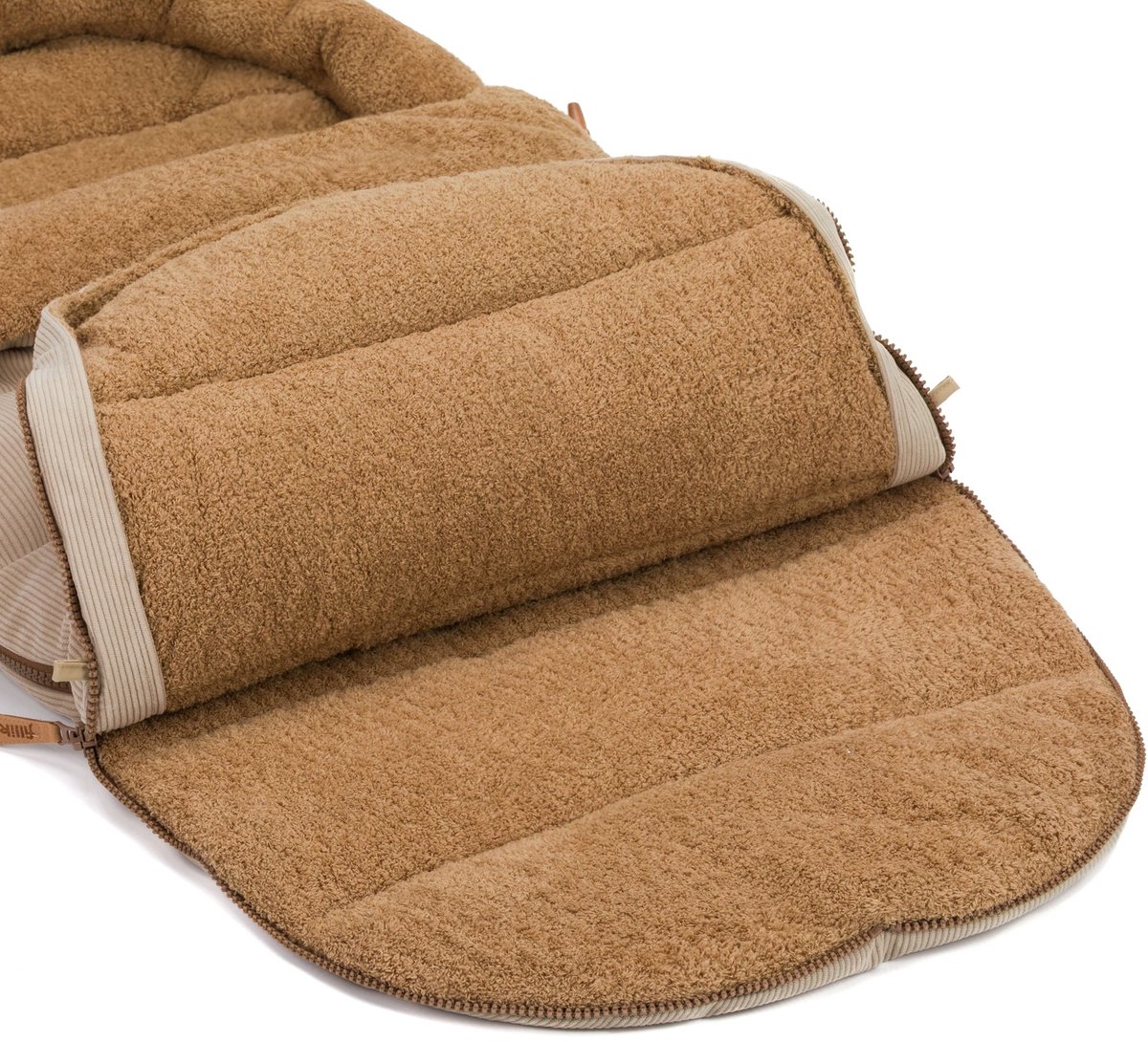 Winter voetenzak kinderwagen en buggy Teddy - Thermo - Waterafstotend - Ritssluiting - Corduroy - Nature - Fillikid – foto 7
