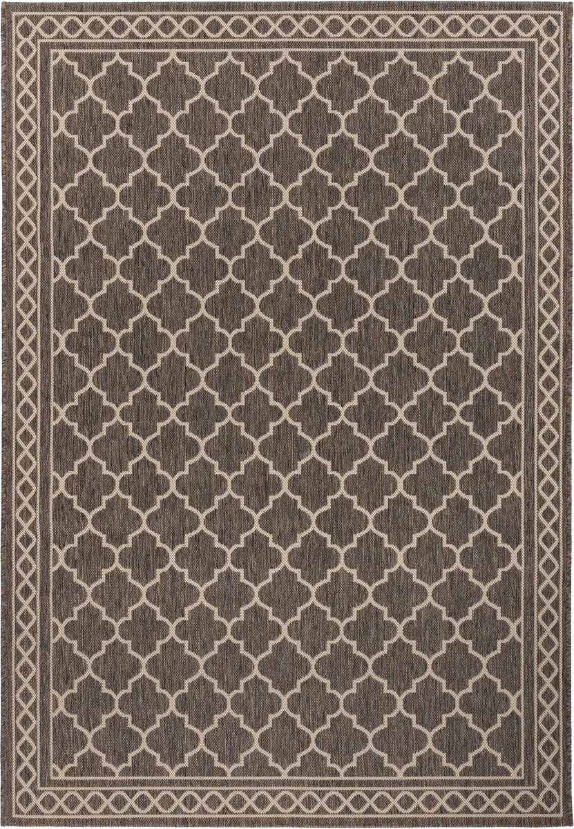 Buitenkleed | Splash | Ornamenteel | Bruin/Crème | 160x230 cm | Buitentapijt | Tuintapijt