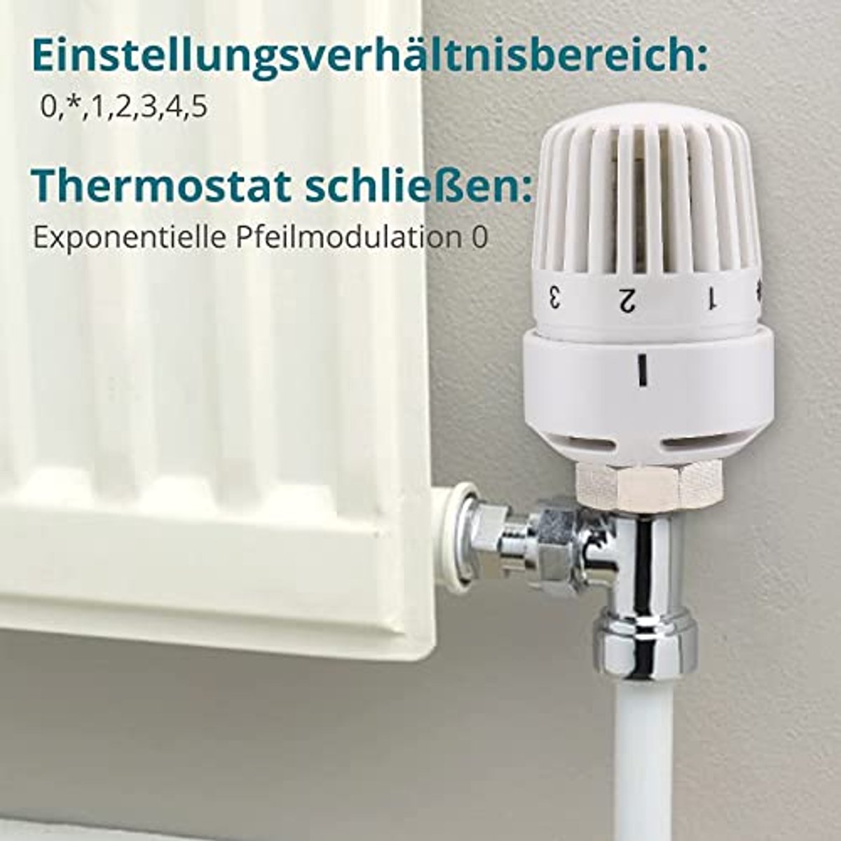 Thermostatische Radiatorkop M30x1.5 voor Verwarmingssystemen - Temperatuurregelaar voor Huis en Kantoor