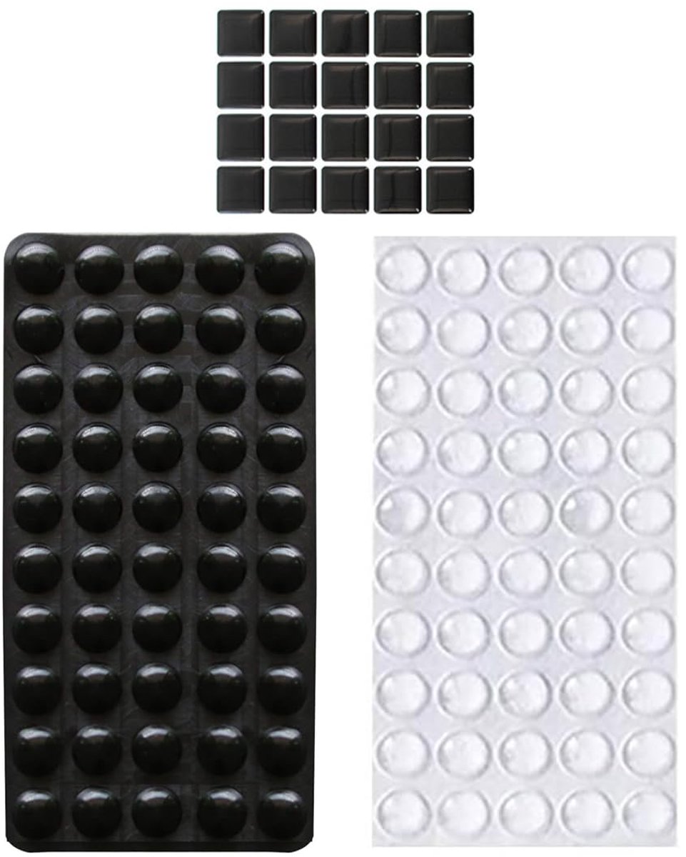 Verpakking van 120 Siliconen Rubber Buffer Schokdempers voor Glas, Deuren, Kasten, Lades en Meubelbeschermers