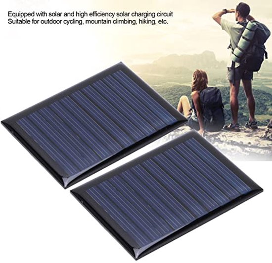 Produktbild von Lihsong Mini-Solarmodul 0,3 W 5 V – 68x36 Mm, Polysilizium, 60 MA, 6,2 V Leerlauf, 2 Stück – Für Gartenbeleuchtung, Spielzeug, Kleine Systeme